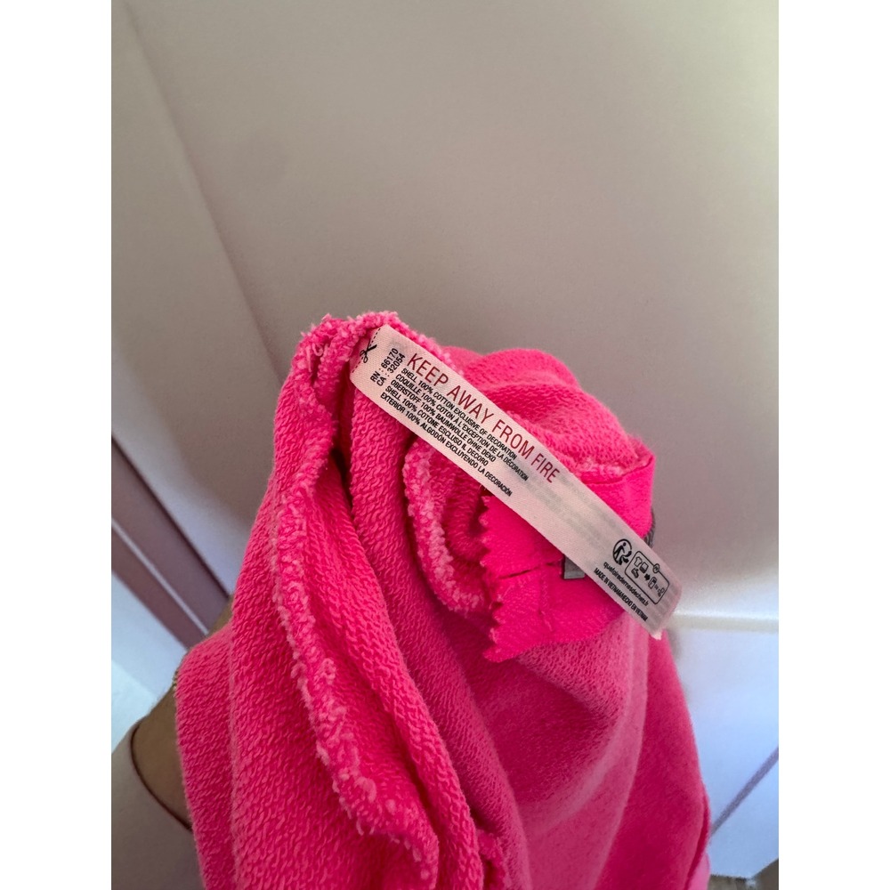 Free People Movement Spur of the Moment Pink Hooded Sweatshirt Dress Size Small - Picture 8 of 8
